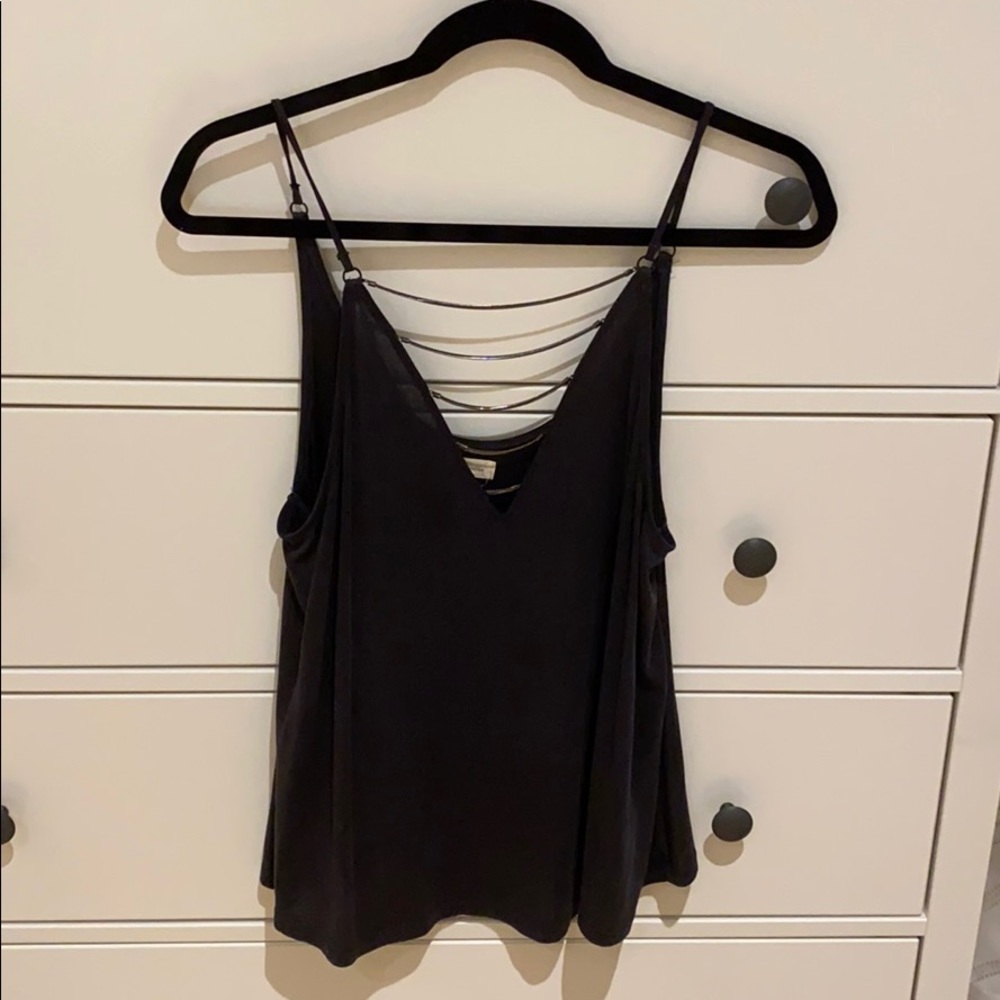 Black flowy top